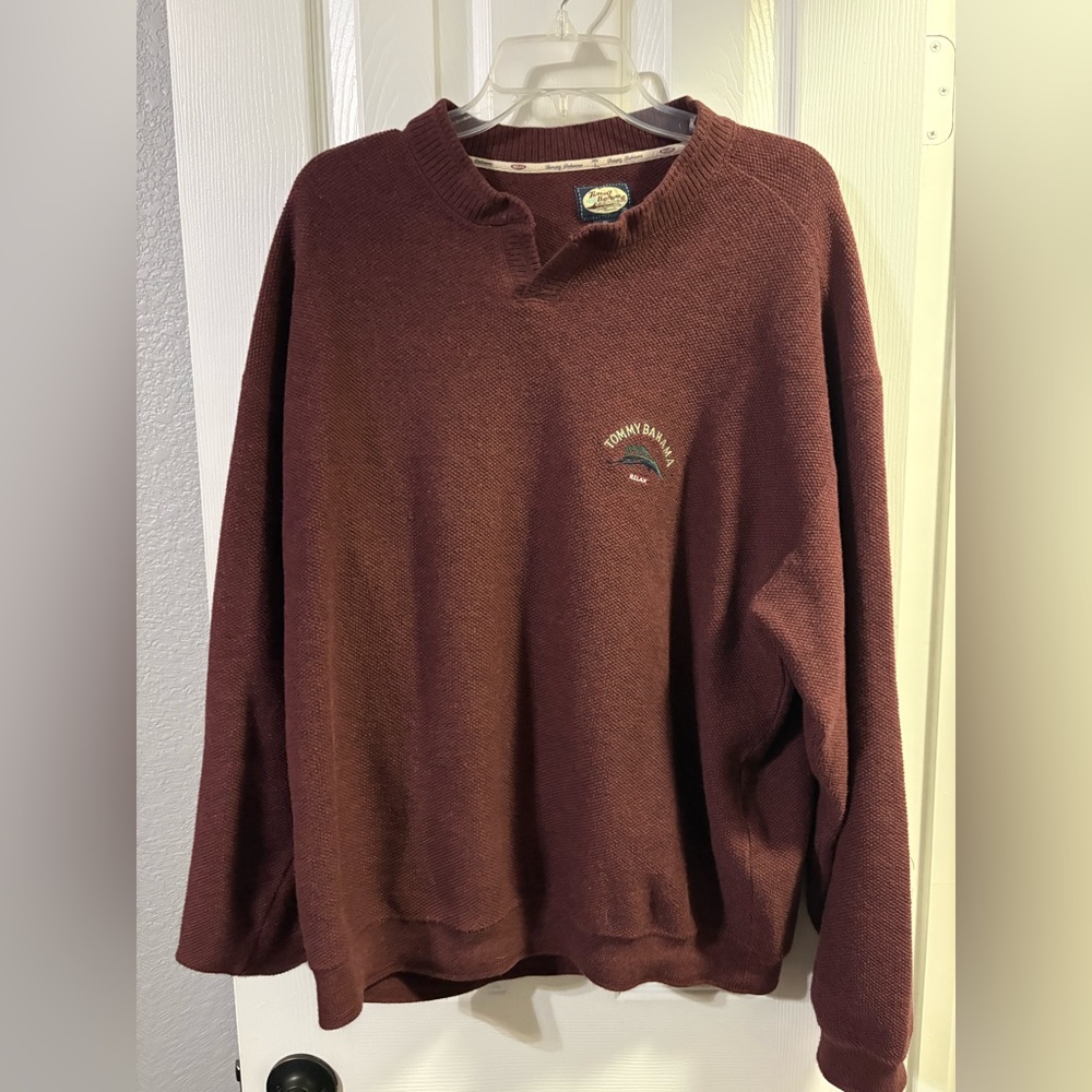 Tommy Bahama Burgundy Crewneck Sweater